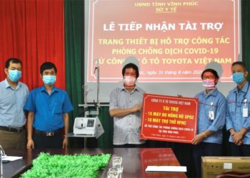 Toyota Việt Nam tiếp tục hỗ trợ trang thiết bị y tế Phòng chống dịch Covid-19