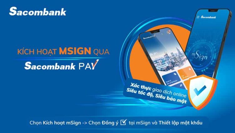 Cách đăng ký mSign trên Sacombank Pay