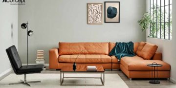 Sofa da và bàn cafe – Sự kết hợp tinh tế tôn vinh phòng khách