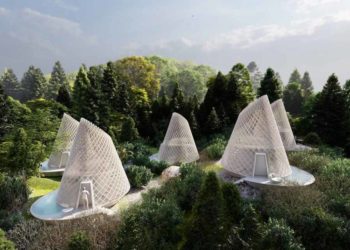 Những cabin hình nón độc đáo trong ngôi làng sinh thái ở Mexico - 1