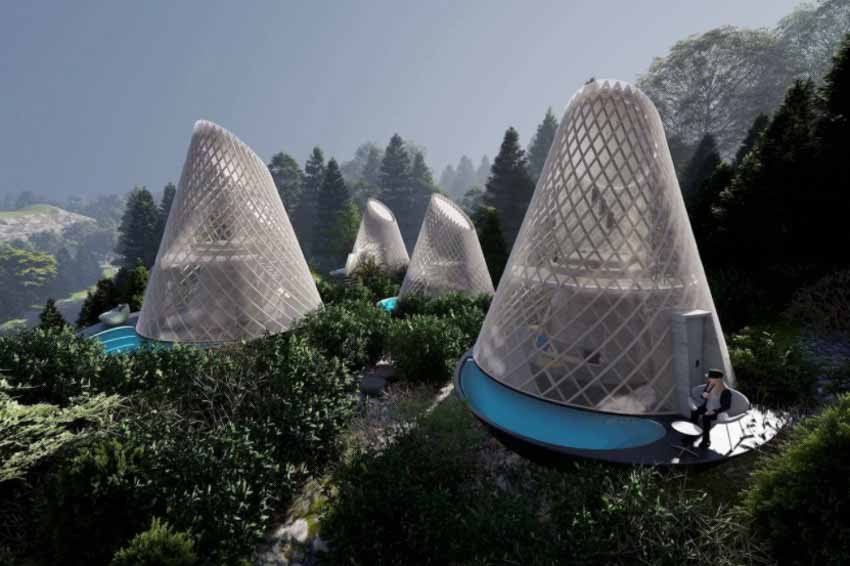 Những cabin hình nón độc đáo trong ngôi làng sinh thái ở Mexico - 15