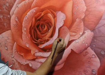 Những cánh hồng quyến rũ trong tranh họa sĩ trẻ Đà Nẵng