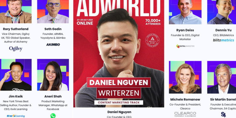 Daniel Nguyễn, Ceo Writerzen – diễn giả người Việt duy nhất tại Ad World Conference 2021