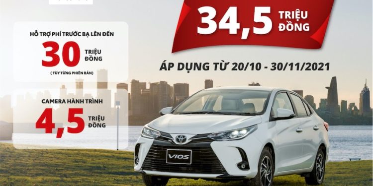 Toyota Việt Nam triển khai chương trình ưu đãi dành cho Vios lên tới 34,5 triệu đồng