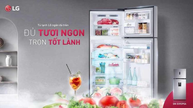 Tủ lạnh LG Ngăn đá trên, đơn giản mà đủ tươi ngon, trọn tốt lành - 1