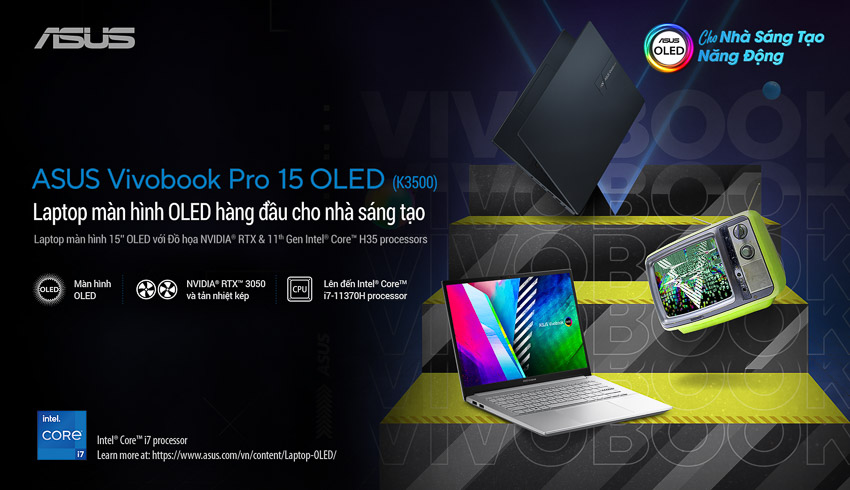 Loạt laptop VivoBook Pro 14X OLED và VivoBook Pro 15 OLED 3