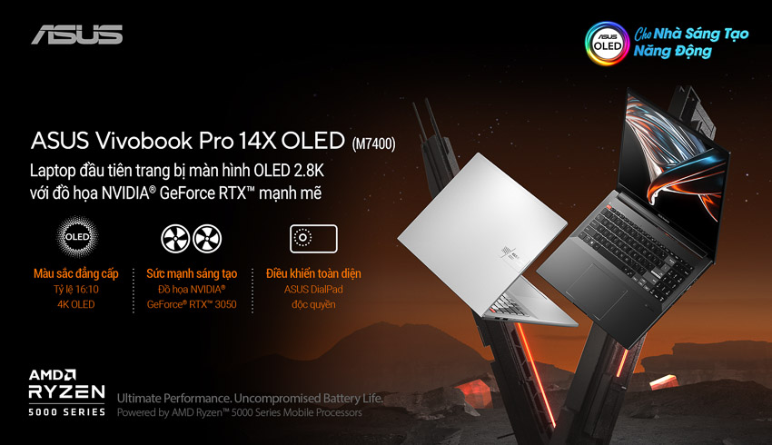 Loạt laptop VivoBook Pro 14X OLED và VivoBook Pro 15 OLED 5