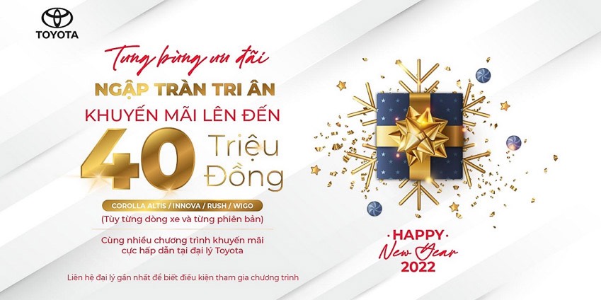 Chương trình ưu đãi của Toyota Việt Nam tháng 1,2022 2