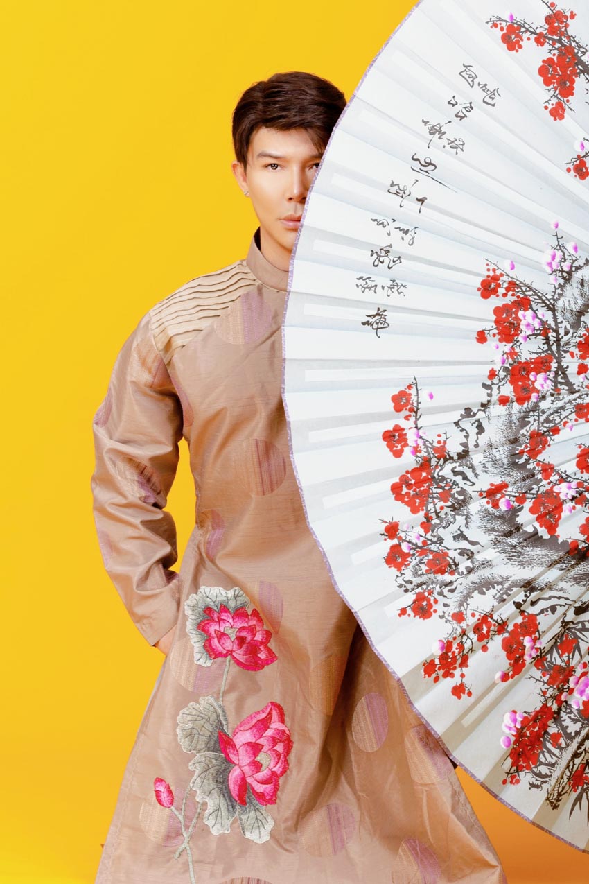 Nathan Lee ấn tượng với áo dài cách tân trong bộ ảnh mừng Xuân Nhâm Dần - 2