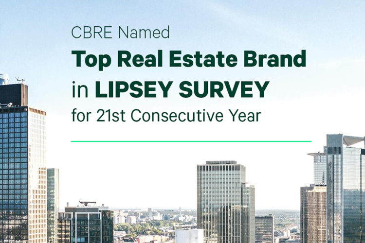 CBRE chiến thắng giải thưởng thương hiệu BĐS hàng đầu của Lipsey lần thứ 21 liên tiếp