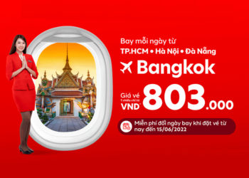 Airasia khôi phục các chuyến bay chặng Việt Nam – Bangkok từ tháng 4!