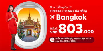 Airasia khôi phục các chuyến bay chặng Việt Nam – Bangkok từ tháng 4!