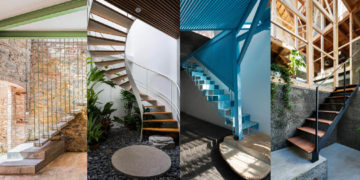 15 cầu thang tích hợp các vật liệu khác nhau