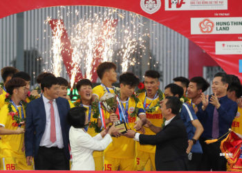 Giải U19 VĐQG: Với chiến thắng 2-1 đội U19 Hà Nội lần thứ 6 đăng quang Vô địch 9
