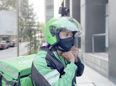 Hình ảnh thực tế của một đối tác tài xế Grab sử dụng Kartacam