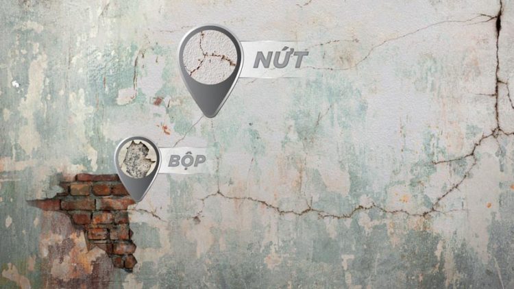 Nứt chân chim, bộp do bám dính kém – vấn đề thường gặp của tường tô sử dụng vữa xi măng