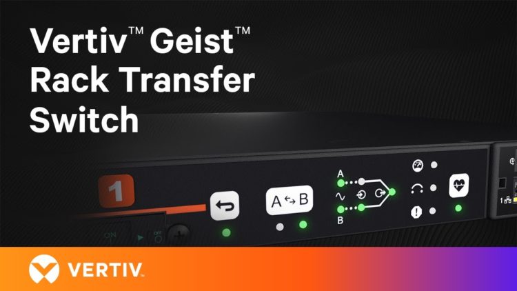 Bộ chuyển nguồn tủ rack Vertiv™ Geist™ tự động chuyển sang nguồn điện thay thế