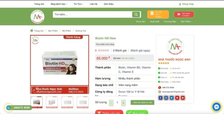 Nhà thuốc Ngọc Anh – nhà thuốc online 24/24 giao hàng tận nhà