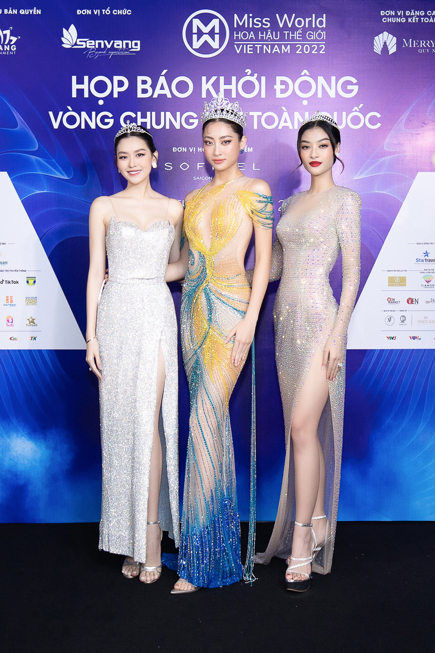 “Bữa tiệc màu sắc” đầy rực rỡ của dàn Hoa Á hậu tại thảm đỏ họp báo Miss World Vietnam 2022