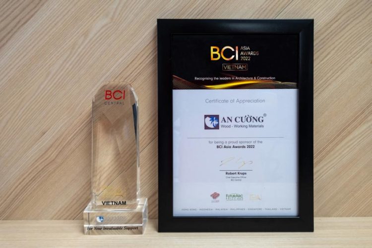 Gỗ An Cường đồng hành cùng BCI Asia Awards vinh danh những doanh nghiệp nổi bật trong ngành kiến trúc-nội thất và xây dựng