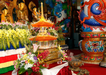 Bảo tháp Mandala Tây Thiên bản giao hòa linh khí đất trời trong tiết Vu lan tháng Bảy