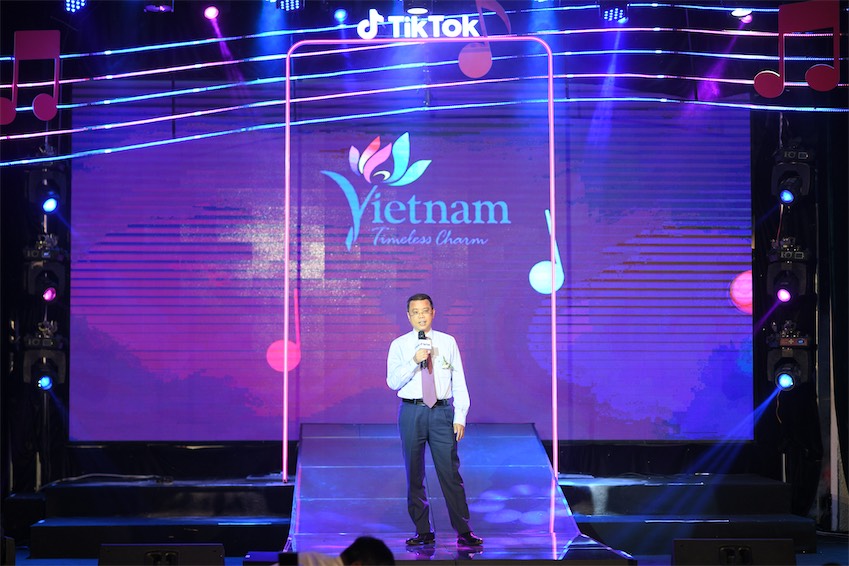 Ông Nguyễn Lê Phúc - Đại diện Tổng cục Du lịch Việt Nam, nhấn mạnh về sự hợp tác giữa Tổng cục và TikTok