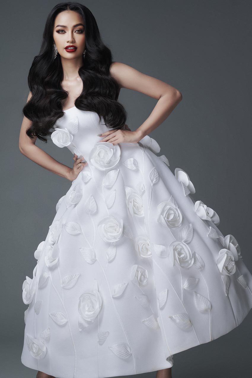 Hoa hậu Ngọc Châu gợi cảm trong loạt thiết kế của Đỗ Mạnh Cường - 3
