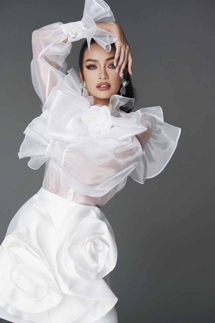Hoa hậu Ngọc Châu gợi cảm trong loạt thiết kế của Đỗ Mạnh Cường - 6