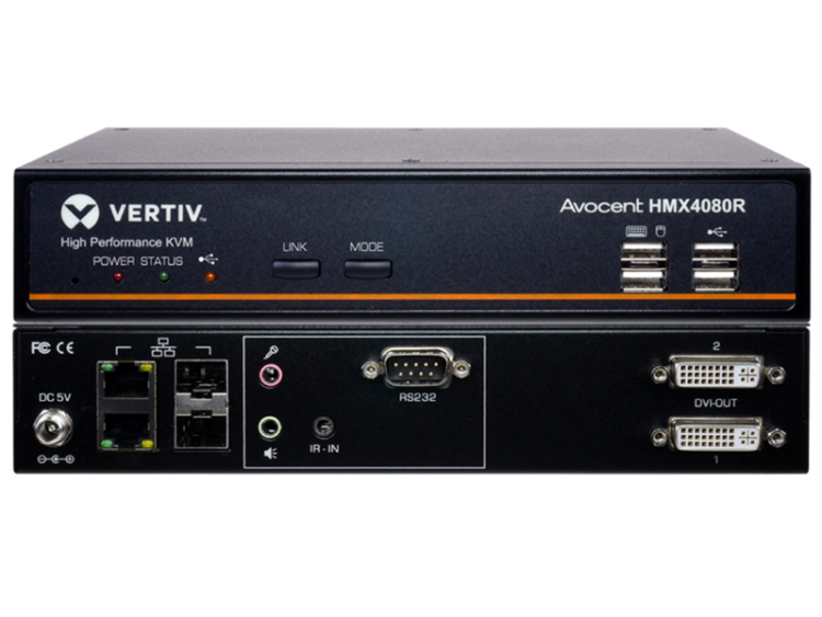 Giải pháp Vertiv™ HMX 3080/4080 IP-based KVM cung cấp video chất lượng cao 1080p với khả năng chuyển đổi cực nhanh