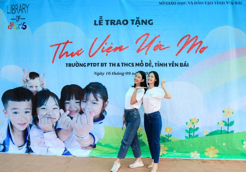 Hoa hậu Nông Thuý Hằng và Á hậu Hoa Đan tham gia Thư viện ước mơ miền núi - 2