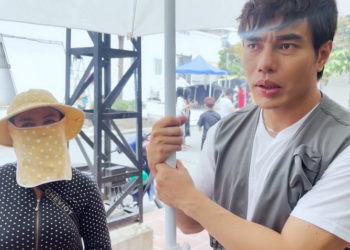 Lê Dương Bảo Lâm được mẹ chăm sóc chu đáo trên phim trường Nhà Bà Nữ 3