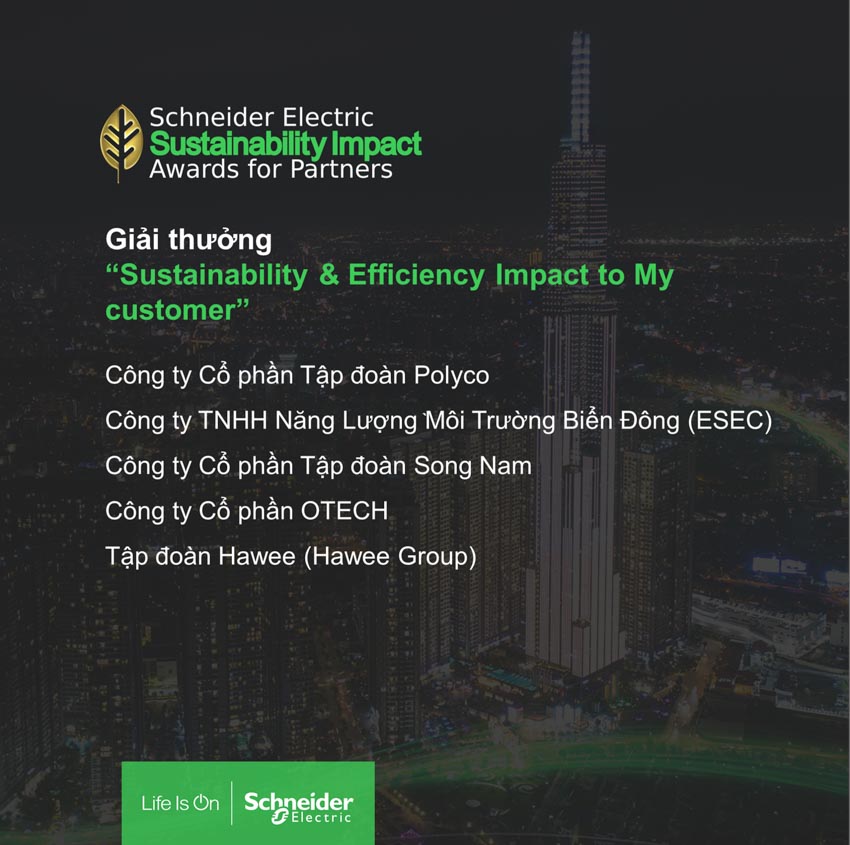 Schneider Electric vinh danh 11 ‘Green Heroes’ nhận danh hiệu Đối tác Phát triển bền vững của Năm - 1