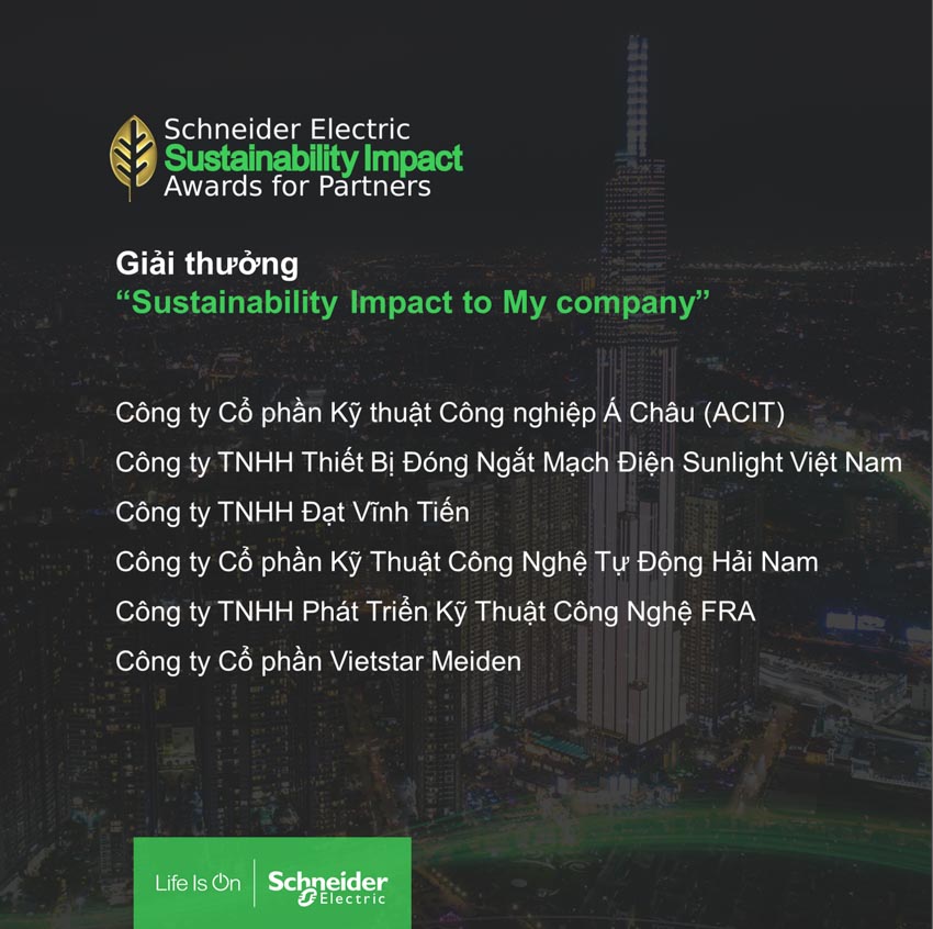 Schneider Electric vinh danh 11 ‘Green Heroes’ nhận danh hiệu Đối tác Phát triển bền vững của Năm - 2
