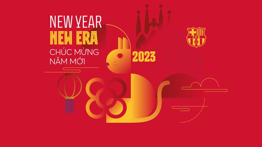 Câu lạc bộ bóng đá Barcelona gửi lời chúc mừng năm mới đến người hâm mộ Việt Nam