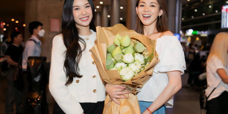 Á hậu Thúy Vân đón siêu mẫu người Nhật Shiho Yano đến Việt Nam 01