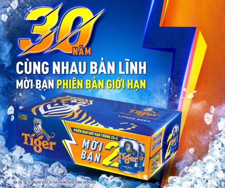 Tiger Beer ra mắt phiên bản thùng giới hạn đánh dấu cột  mốc 30 năm cùng Việt Nam 'đánh thức bản lĩnh' - 1