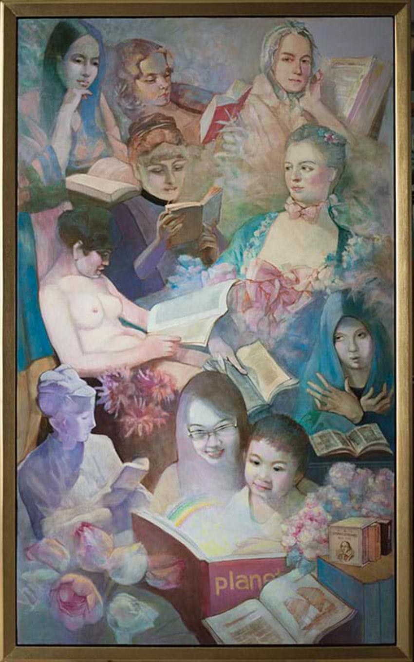 ‘Phụ nữ đọc sách’ qua ngôn ngữ của hội họa Việt - 3