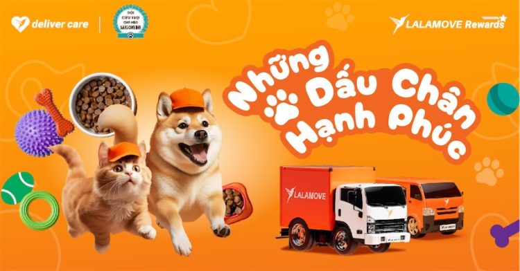 Lalamove hợp tác với nhóm cứu hộ chó mèo Sài Gòn Time để giúp động vật bị bỏ rơi
