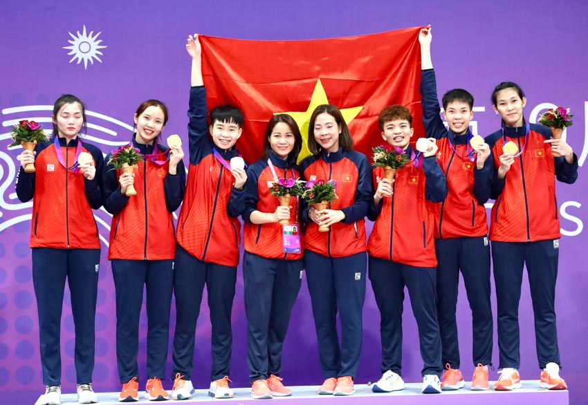 Đội tuyền nữ cầu mây Việt Nam đoạt Huy chương Vàng tại Asiad 2023 - 7