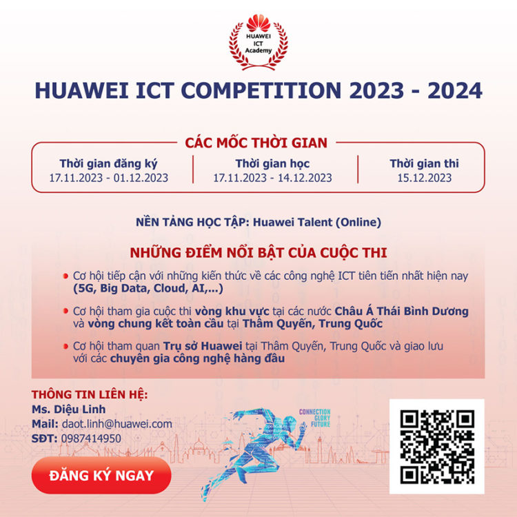 Huawei ICT Competition 2023-2024: Cơ hội học tập cho các sinh viên đam mê công nghệ