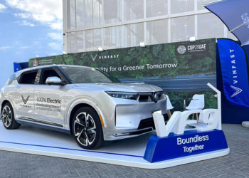 Vinfast là đại diện doanh nghiệp Việt Nam duy nhất phát biểu và trưng bày mẫu xe Vinfast VF 9 tại COP28