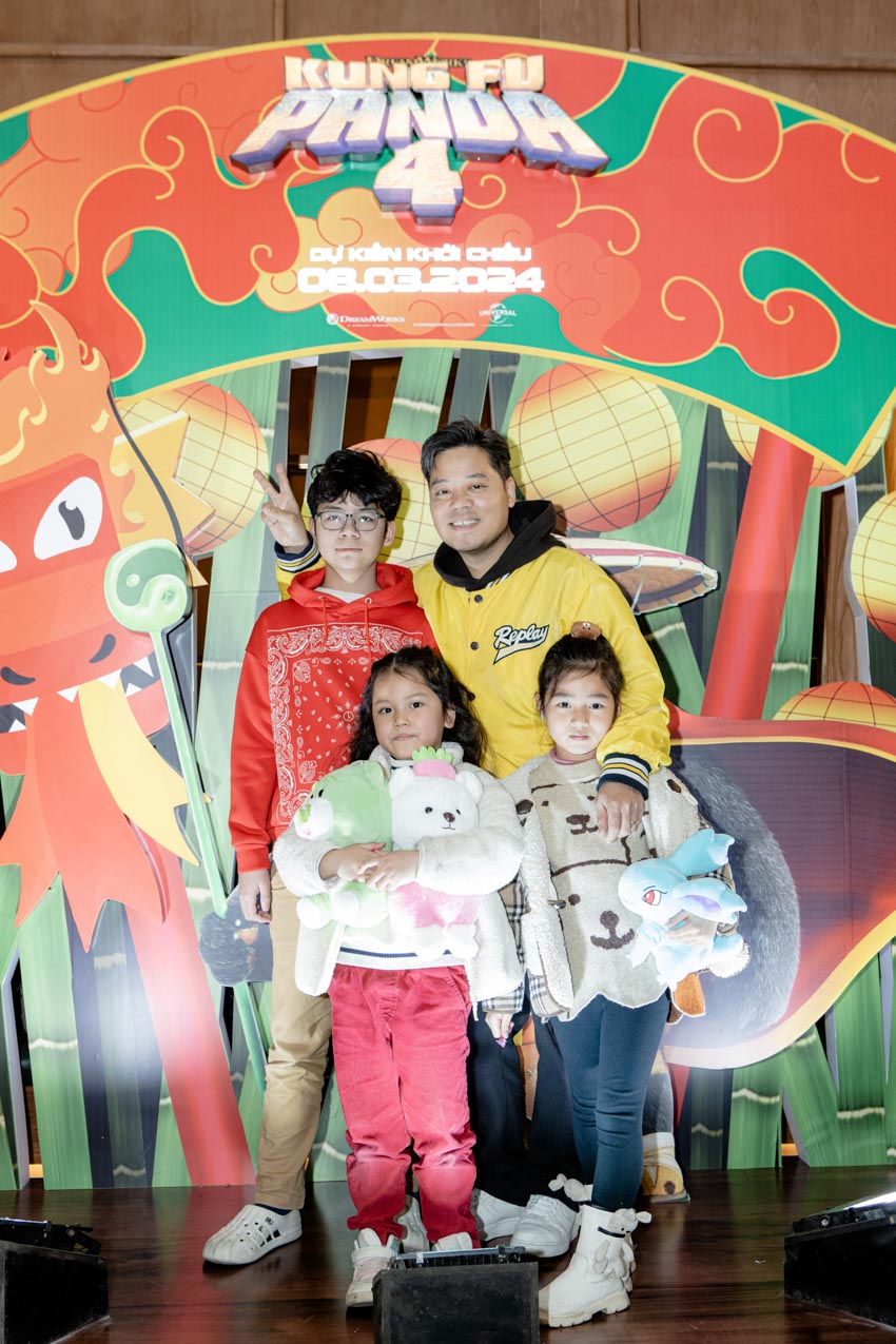 Dàn nghệ sĩ Việt cùng gia đình háo hức chào đón gấu Po trở lại tại buổi công chiếu phim Kung Fu Panda 4 - 5