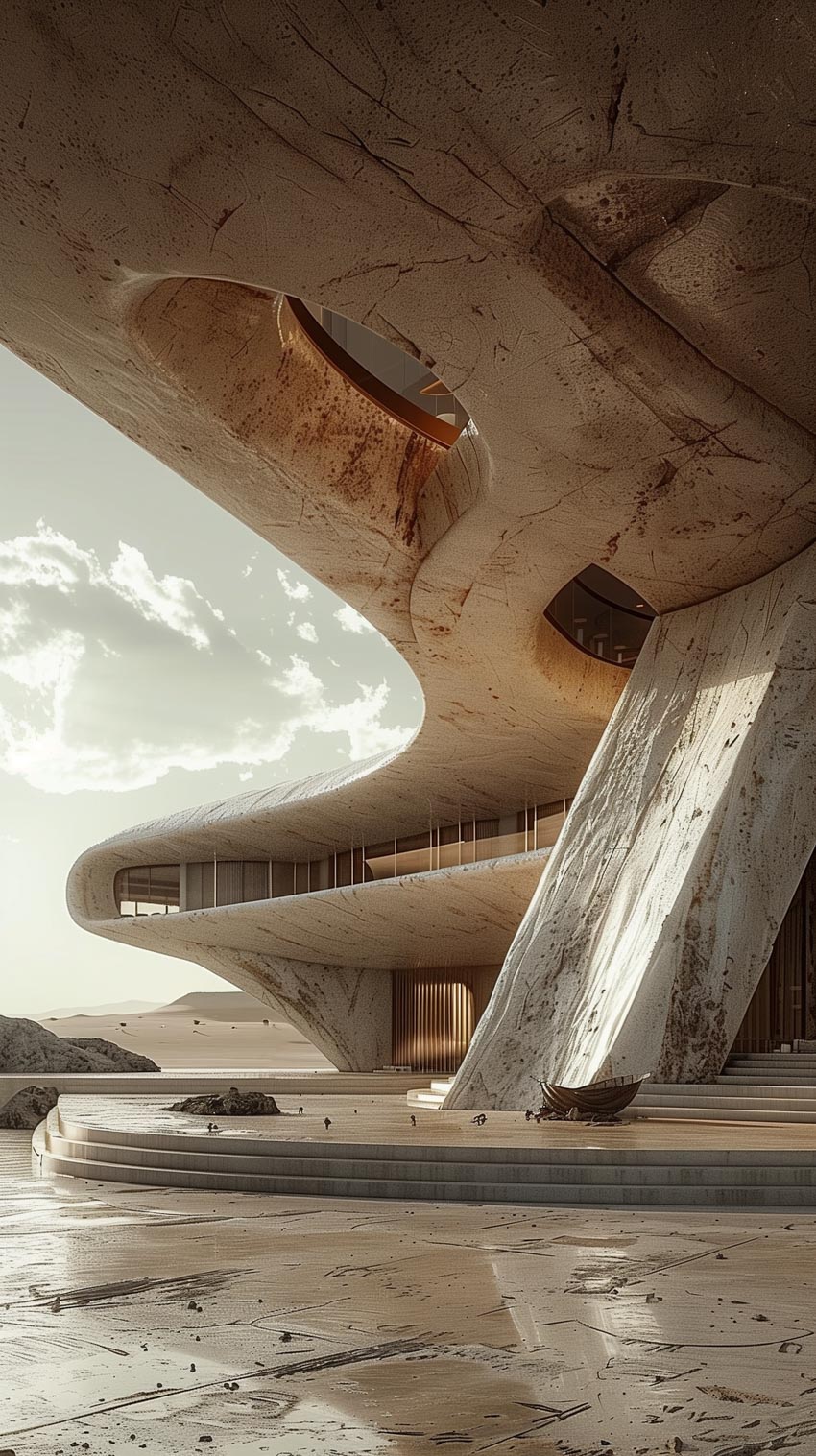 AI lấy cảm hứng từ 'Dune': Cung điện Arrakis của NK INTERIOR Design Studio - 9