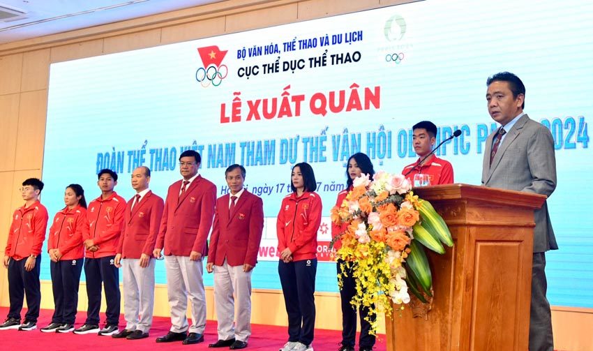 Lễ xuất quân đoàn Thể thao Việt Nam tham dự Thế Vận Hội Olympic Paris 2024 - 2