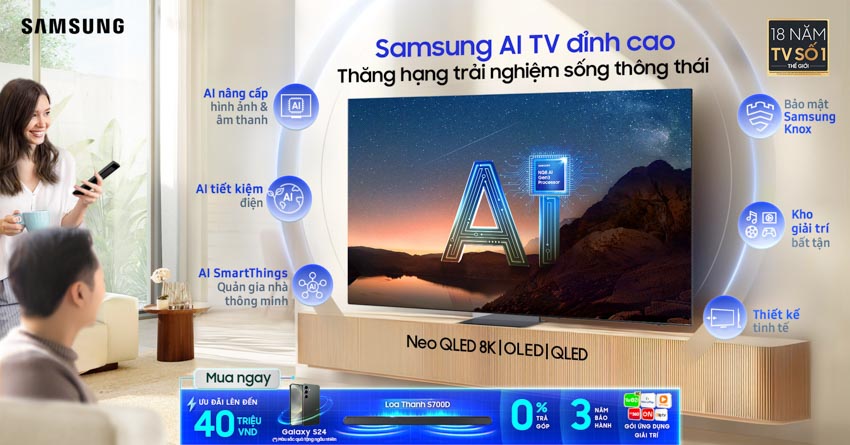 Trải nghiệm thông minh với Samsung AI TV 2024 - 2