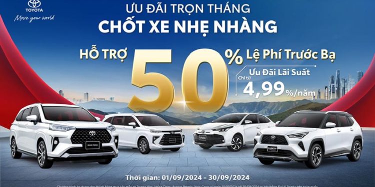 Bốn mẫu xe nhận ưu đãi mạnh tay từ Toyota Việt Nam và các Đại lý trong tháng 9