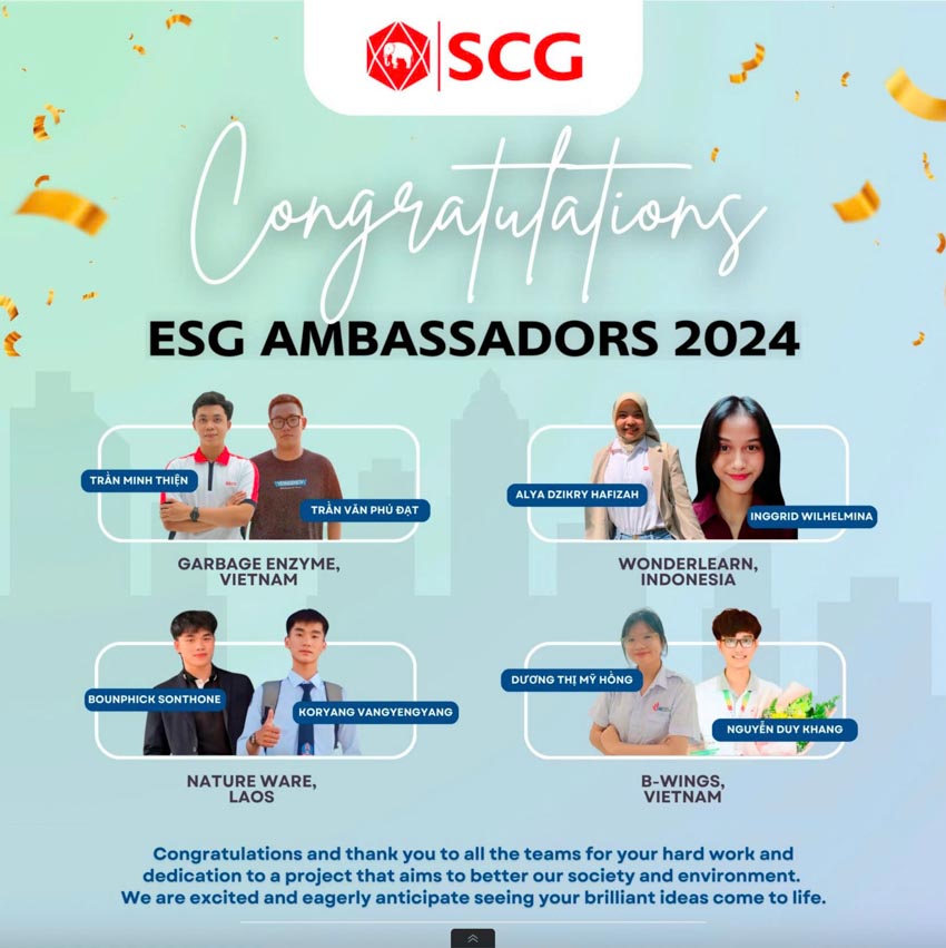 Hai dự án của thanh niên Việt Nam thắng lớn tại ESG Ambassador 2024 - 2