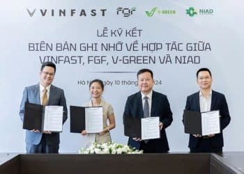 Công ty Ngân Lực ký hợp tác với VinFast, FGF và V-Green, thúc đẩy chuyển đổi xanh