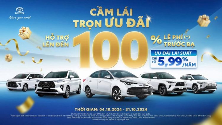 Toyota Việt Nam tung ưu đãi lớn cho Vios, Veloz Cross, Avanza, Yaris Cross và Corolla Cross tháng 10/2024