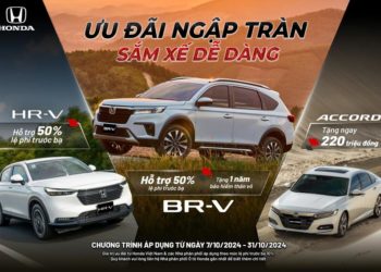 'Ưu đãi ngập tràn '- Sắm xế dễ dàng' Honda Việt Nam ưu đãi lớn cho BR-V, HR-V, Accord trong tháng 10